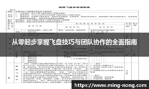 从零起步掌握飞盘技巧与团队协作的全面指南